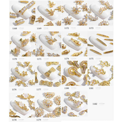 Lookathot 20Pcs/Set 3D Nail Art Decals Mixed Design Flamingo Meteorite Do Not Fade Metallic Studs Rhinestones Alloy Chain Manicure DIY Decoration Tools Health & Beauty > Personal Care > Cosmetics > Cosmetic Tools > Nail Tools Lookathot   
