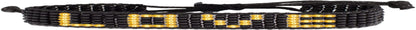 Ubuntu Life Love Beaded Woven Bracelet – Handmade Glass Bead Bracelet with Slide Closure, Made from Vegan Materials, Stackable Bohemian Bracelets for Women and Men Apparel & Accessories > Jewelry > Bracelets Ubuntu Life Black / Gold  