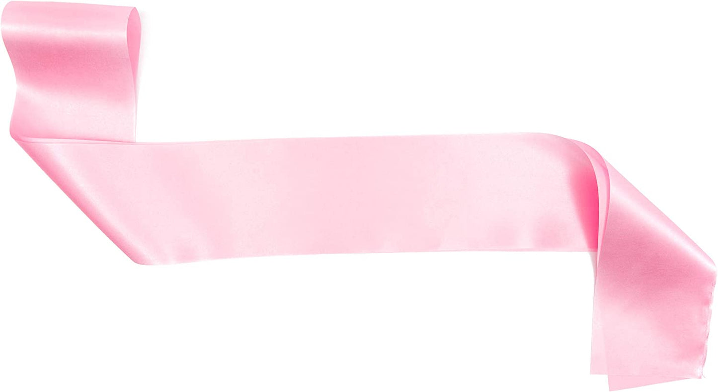 Blank Customizable Satin Sash (Pink, 8 Pack) Apparel & Accessories > Clothing Accessories > Sashes Juvale   