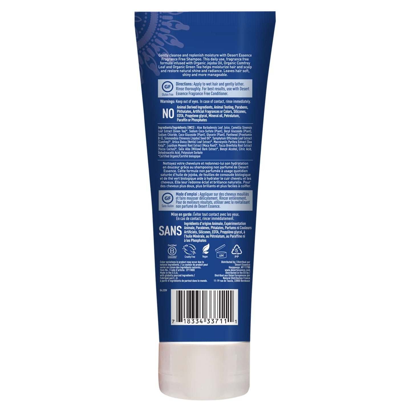 Desert Essence: Organics Hair Care Shampoo, Fragrance Free 8 Oz (3 Pack) Health & Beauty > Personal Care > Hair Care Desert Essence   