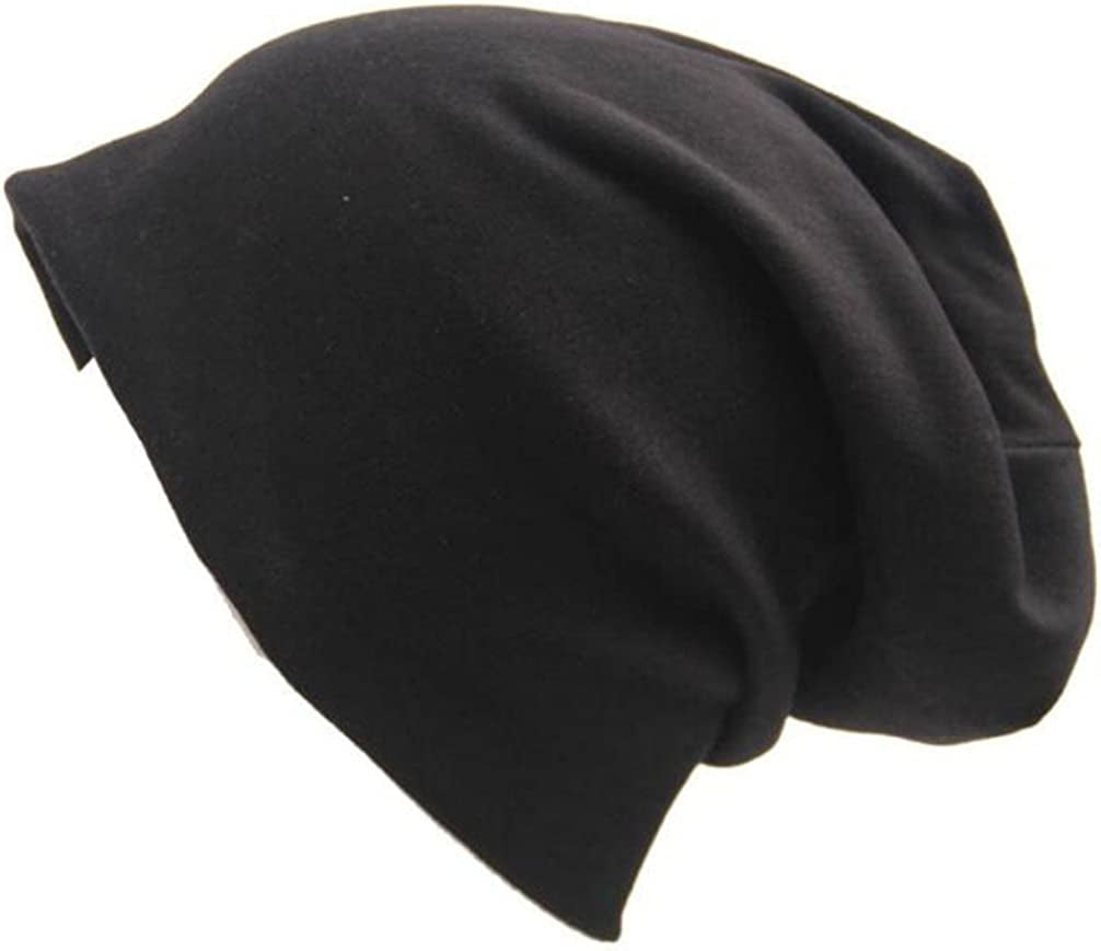 Century Star Unisex Baggy Lightweight Hip-Hop Soft Cotton Slouchy Stretch Beanie Hat Apparel & Accessories > Clothing Accessories > Headwear Century Star 01 Black One Size 