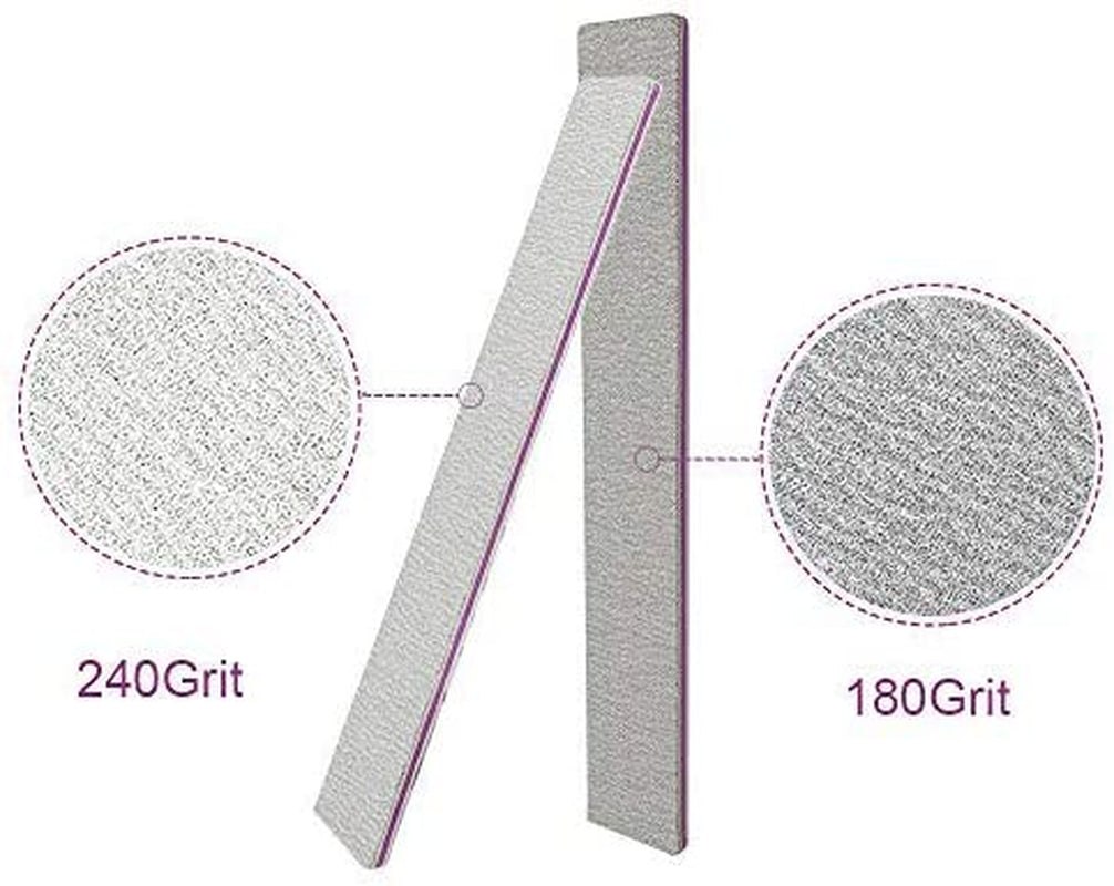 Nail File and Buffer, Wosweet Professional Manicure Tools Kit 6Pcs Rectangular Art Care Buffer Block 6Pcs 100/180 Grit Doublesided Nail Files 1Pcs Purple 180/240 Emery Board Health & Beauty > Personal Care > Cosmetics > Cosmetic Tools > Nail Tools Wosweet   