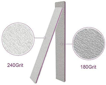 Nail File and Buffer, Wosweet Professional Manicure Tools Kit 6Pcs Rectangular Art Care Buffer Block 6Pcs 100/180 Grit Doublesided Nail Files 1Pcs Purple 180/240 Emery Board Health & Beauty > Personal Care > Cosmetics > Cosmetic Tools > Nail Tools Wosweet   