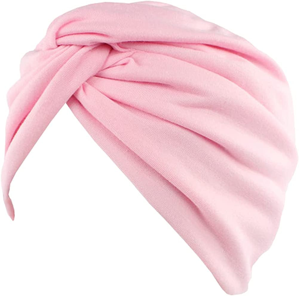 Beauty YFJH Chemo Sleep Turban Headwear Scarf Beanie Cap Hat for Cancer Patient Hair Loss Apparel & Accessories > Clothing Accessories > Headwear beauty YFJH Pink  