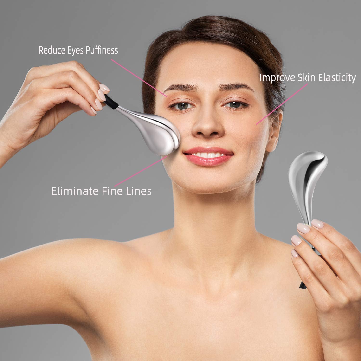 Ice Globes Facial Skin Care Tools for Women Face Eyes, Stainless Steel Face Beauty Cryo Sticks for Girls Ladies, Esthetician Supplies Cooling Spa Globes Cold Roller with Storage Case Health & Beauty > Personal Care > Cosmetics > Cosmetic Tools > Skin Care Tools pfefe   