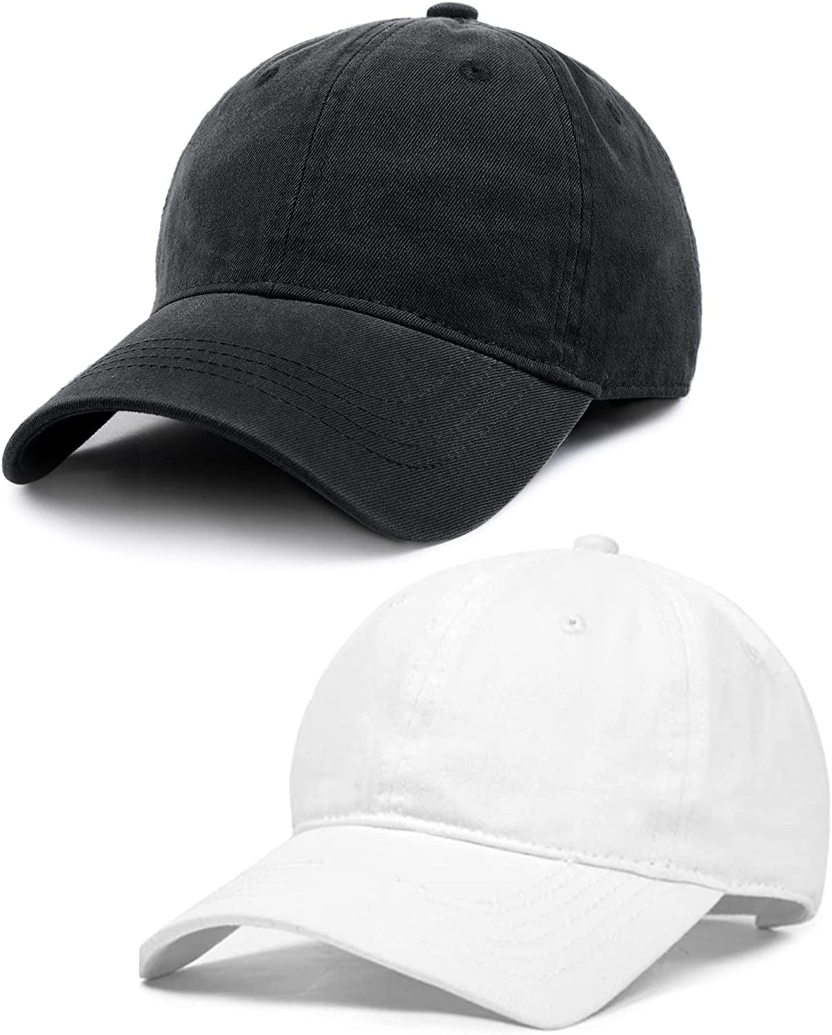 Men and Women Vintage Washed Distressed Cotton Baseball Cap Plain Blank Adjustable Classic Baseball Hat Cap Apparel & Accessories > Clothing Accessories > Hats KYLIE MAX   