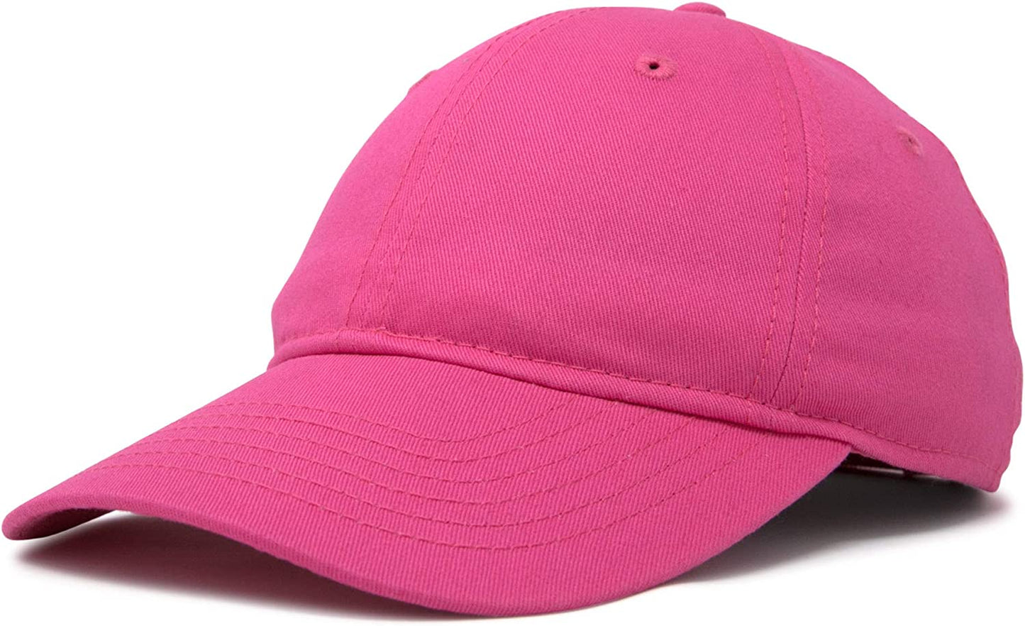 DALIX Womens Cap Adjustable Hat 100% Cotton Black White Gold Lavender Blue Pink Lime Green Hot Pink Apparel & Accessories > Clothing Accessories > Hats DALIX Hot Pink  