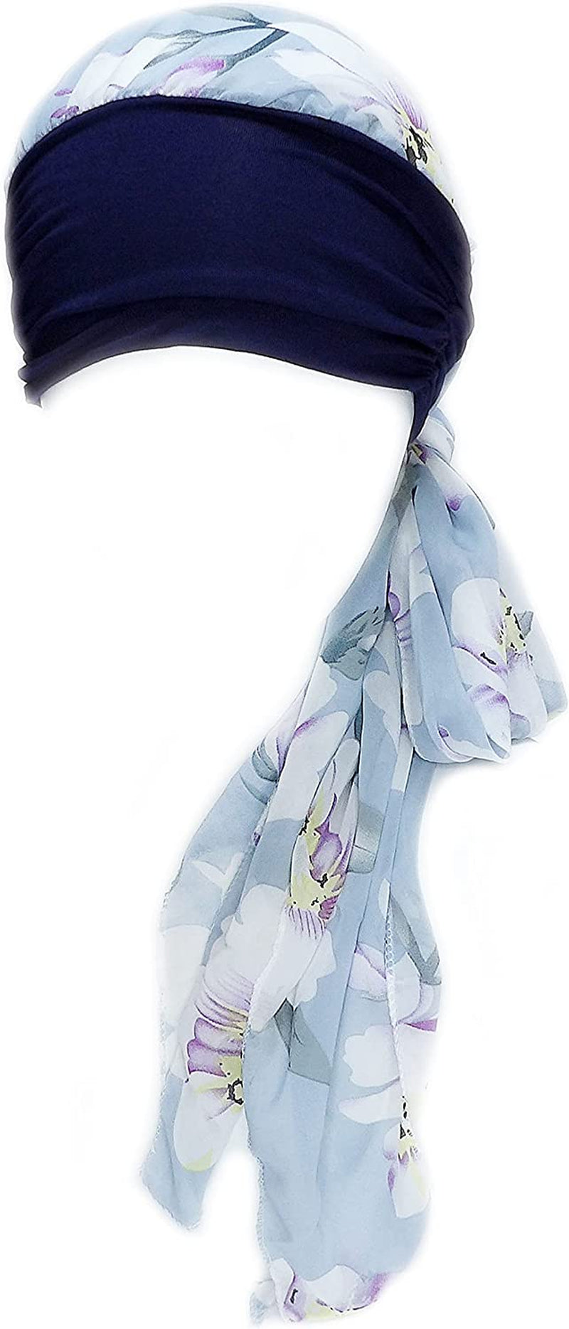 Headwear for Women Sleep Beanie Head Scarf for Bald Wraps Cancer Hats Turbans Apparel & Accessories > Clothing Accessories > Headwear Gragengs Light Blue  