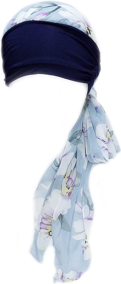 Headwear for Women Sleep Beanie Head Scarf for Bald Wraps Cancer Hats Turbans Apparel & Accessories > Clothing Accessories > Headwear Gragengs Light Blue  