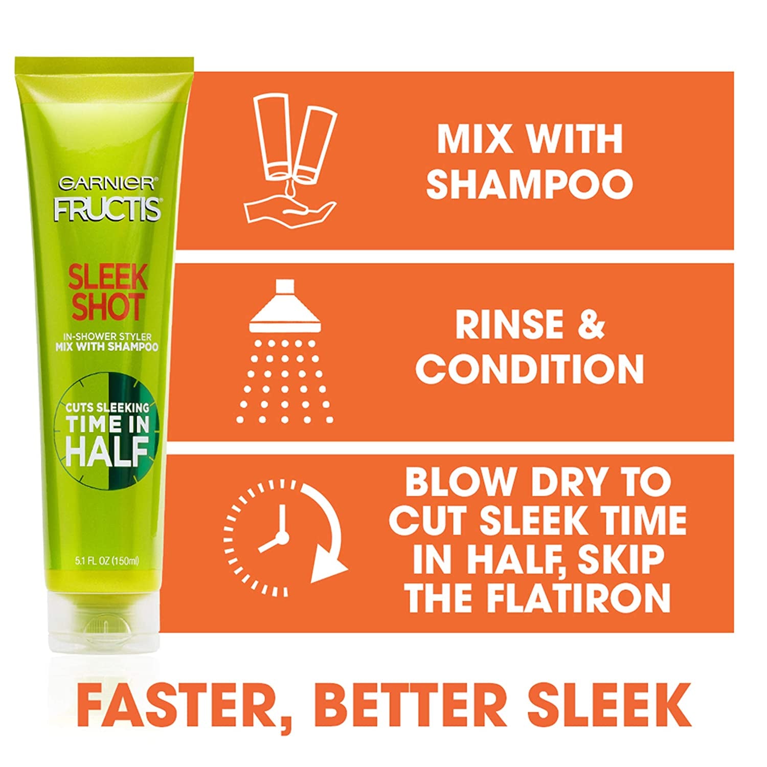 Garnier Hair Care Fructis Sleek Shot In-Shower Styler, 5.1 Fluid Ounce Health & Beauty > Personal Care > Hair Care Garnier   