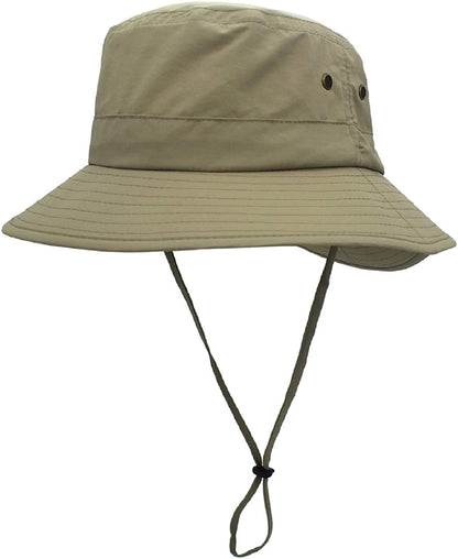 Llmoway Women Lightweight Safari Sun Hat Quick Dry Fishing Hat with Strap Cool Apparel & Accessories > Clothing Accessories > Hats LLmoway Dark Khaki  