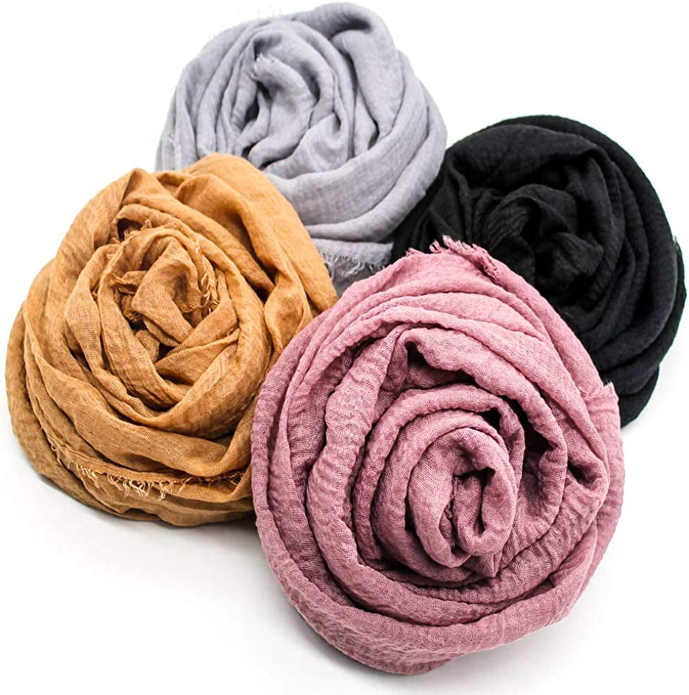 Women Soft Cotton Hemp Scarf Women'S Long Head Scarves - Hijab Wrap Shawls Scarf Apparel & Accessories > Clothing Accessories > Scarves & Shawls Davinqi   
