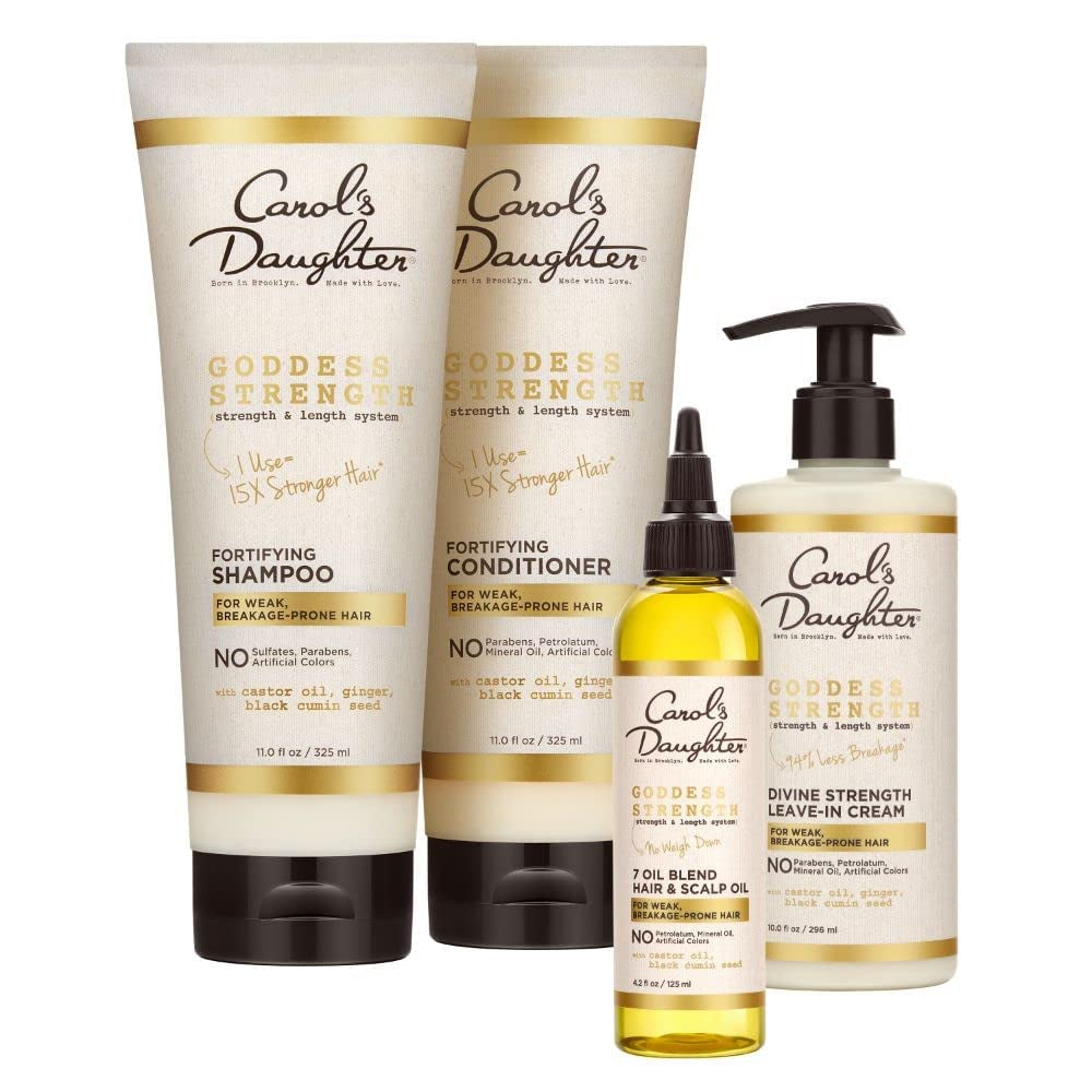 Carol'S Daughter Goddess Strength 4 Full Size Products Hair Care Set - Sulfate Free Shampoo, Conditioner, Leave In, Scalp & Hair Oil Treatment- for Curly, Natural Hair Health & Beauty > Personal Care > Hair Care Carol's Daughter Hair Care Gift Set  