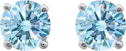 Collection Platinum or Gold Plated Sterling Silver Round-Cut Stud Earrings Made with Infinite Elements Zirconia Apparel & Accessories > Jewelry > Earrings Amazon Collection   