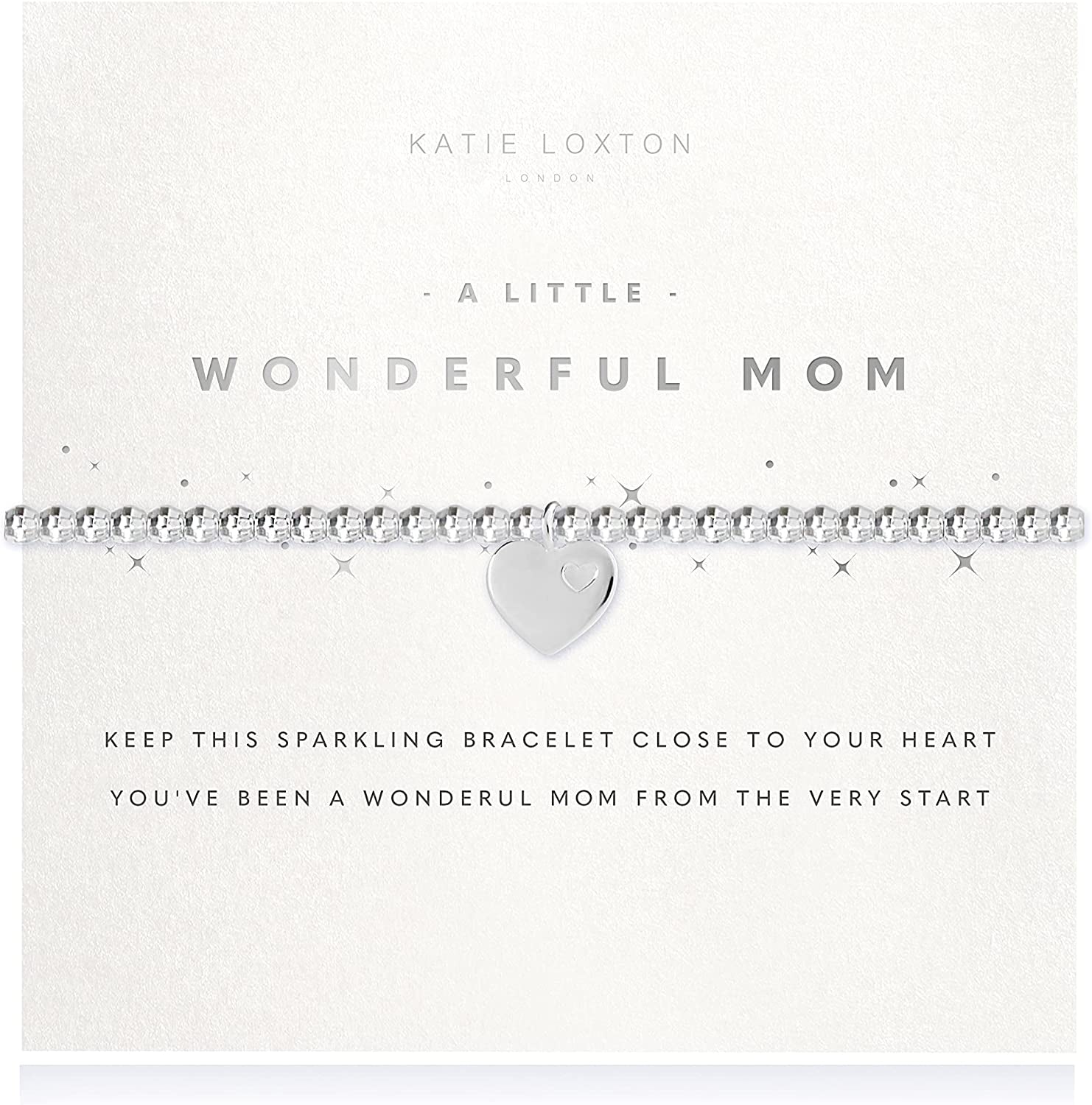 Katie Loxton a Little Family Womens Stretch Adjustable Band Fashion Faceted Charm Bracelet Apparel & Accessories > Jewelry > Bracelets Katie Loxton WONDERFUL MOM  