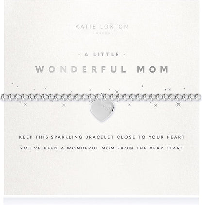 Katie Loxton a Little Family Womens Stretch Adjustable Band Fashion Faceted Charm Bracelet Apparel & Accessories > Jewelry > Bracelets Katie Loxton WONDERFUL MOM  