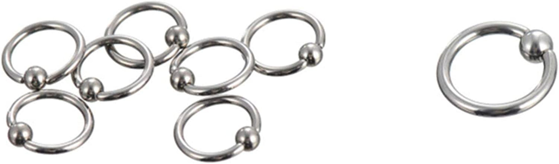 DEFLERS Body Piercing Jewelry Kit Titanium Steel Nose Rings Lip Tongue Tragus Cartilage Rings Hoop Studs Different Styles Apparel & Accessories > Jewelry > Rings Generic   