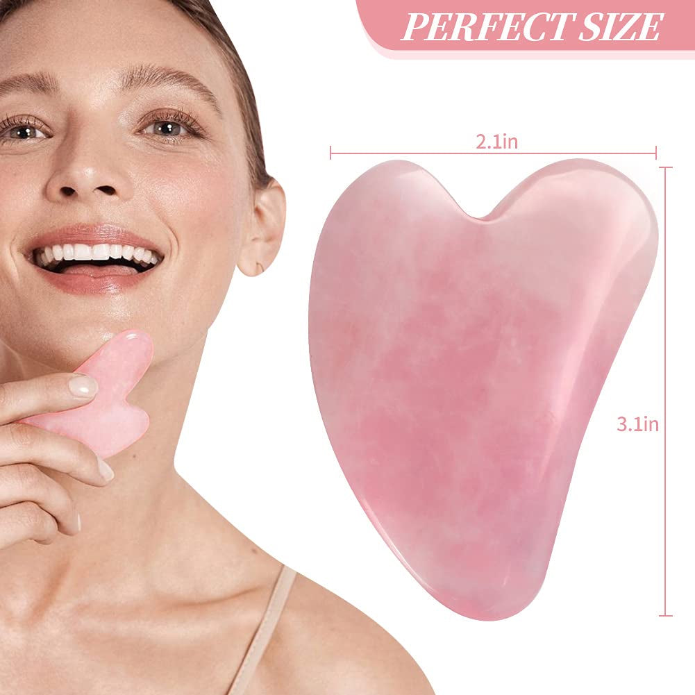 Pink Gua Sha Scraping Face Massage Tool – Rose Quartz Facial Massager Tool -Traditional Scraper Tool for Anti-Aging, Wrinkles,Skin Tightening, Lift Firming,Eye Puffiness Treatment Health & Beauty > Personal Care > Cosmetics > Cosmetic Tools > Skin Care Tools Okela   
