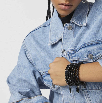 TOUS Jewelry Icon Black and White with Bear Stretch Bracelet Apparel & Accessories > Jewelry > Bracelets TOUS Jewelry   