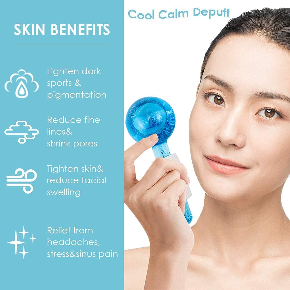 CIBLUTY ICE ROLLER for FACIAL: 2 PCS FACE Roller MASSAGE TOOL for Redness Soothing, Reduce Puffiness and Dark Circles Health & Beauty > Personal Care > Cosmetics > Cosmetic Tools > Skin Care Tools CIBLUTY   