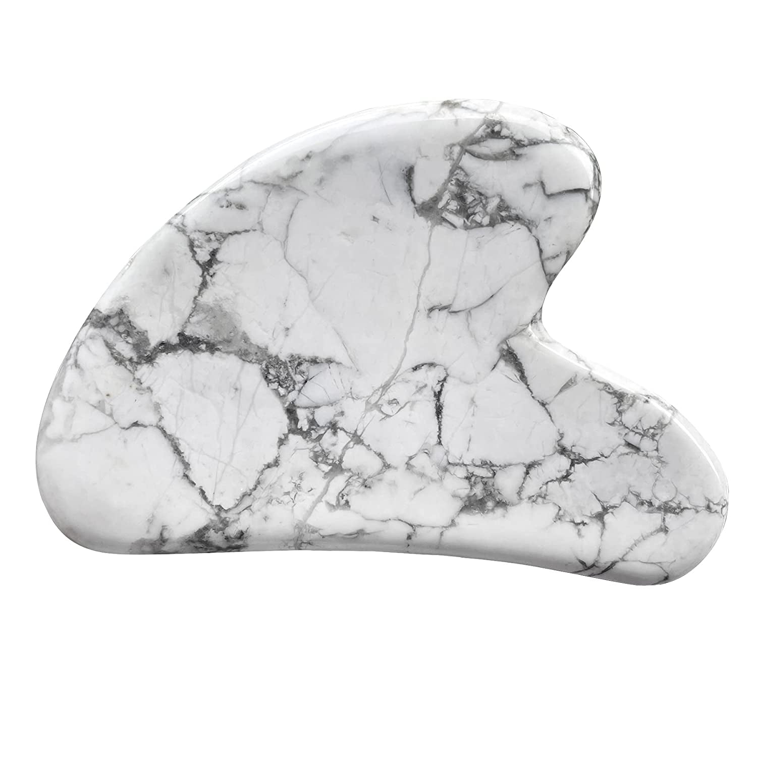 Fekuar Natural Green Jade Gua Sha Massage Tool for Body Skin Facial, Crystal Scraping Board for SPA Acupuncture Therapy Trigger Point Treatment Health & Beauty > Personal Care > Cosmetics > Cosmetic Tools > Skin Care Tools Fekuar White Howlite Turquoise  