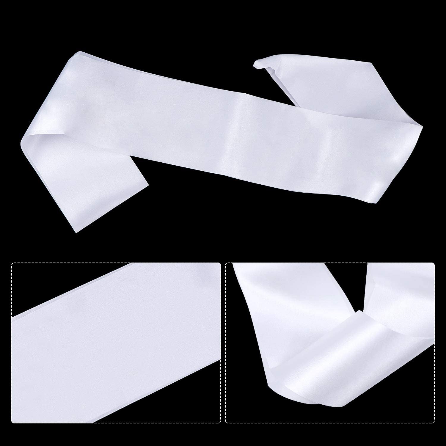 Dreamtop 16Pcs Sash Satin Sash White Blank Sash Blank Sashes to Decorate Sashes for Pageants Senior Sash 2023 White Sash for Beauty Pageant, Wedding Party Decorations Apparel & Accessories > Clothing Accessories > Sashes Dreamtop   