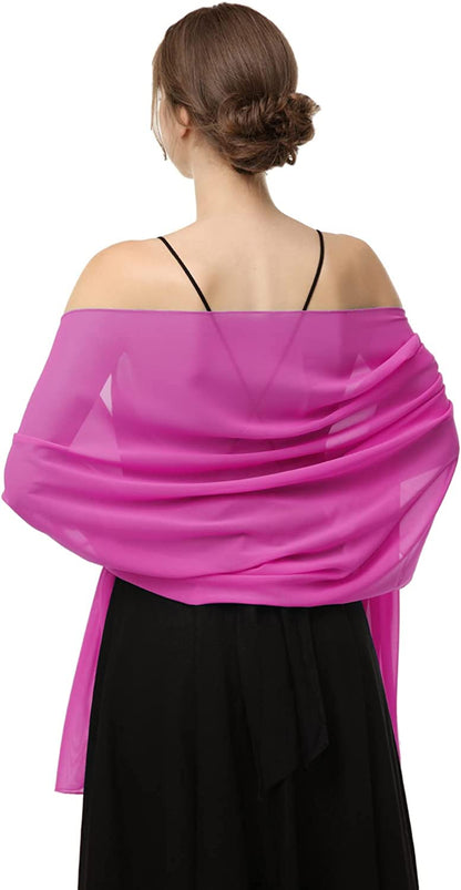 Chiffon Shawls Scarves Wraps for Bridal Wedding Party Evening Dress and Special Occasion Dresses Apparel & Accessories > Clothing Accessories > Scarves & Shawls Baoqiya Rose Length(79") * Width(19") 