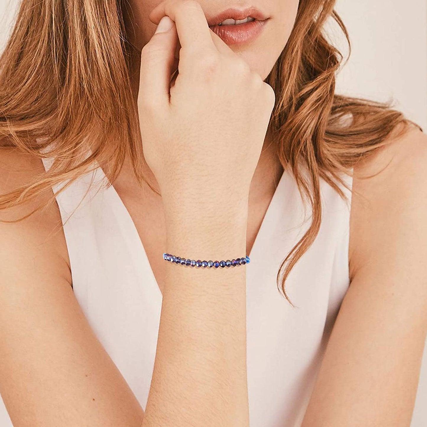 Happy Birthday Bracelet Gift for Teen Girls,Crystal Beads Bracelet Gifts for 10 Year Old Girl Birthday Jewelry Apparel & Accessories > Jewelry > Bracelets KGBNCIE   