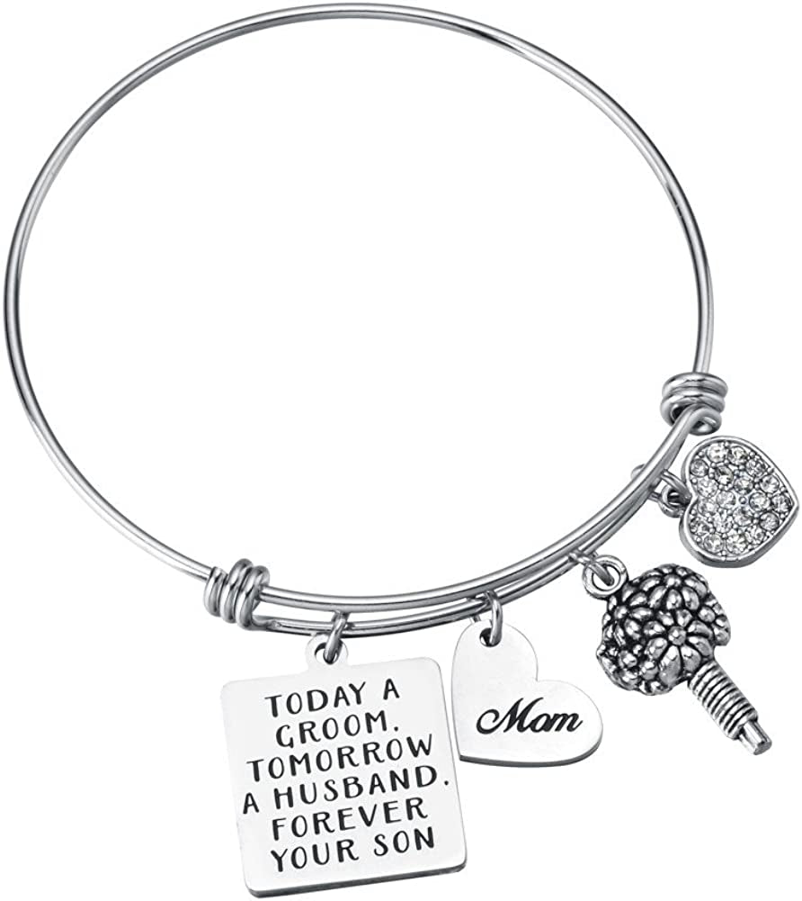 Miss Pink Wedding Gift for Bridesmaid Maid of Honor Flower Girl Bride to Be Sister Mother of the Bride Thank You Gift from Bride and Groom Thank You for Standing by My Side Bracelets Gifts Apparel & Accessories > Jewelry > Bracelets Miss Pink Mother of The Groom  