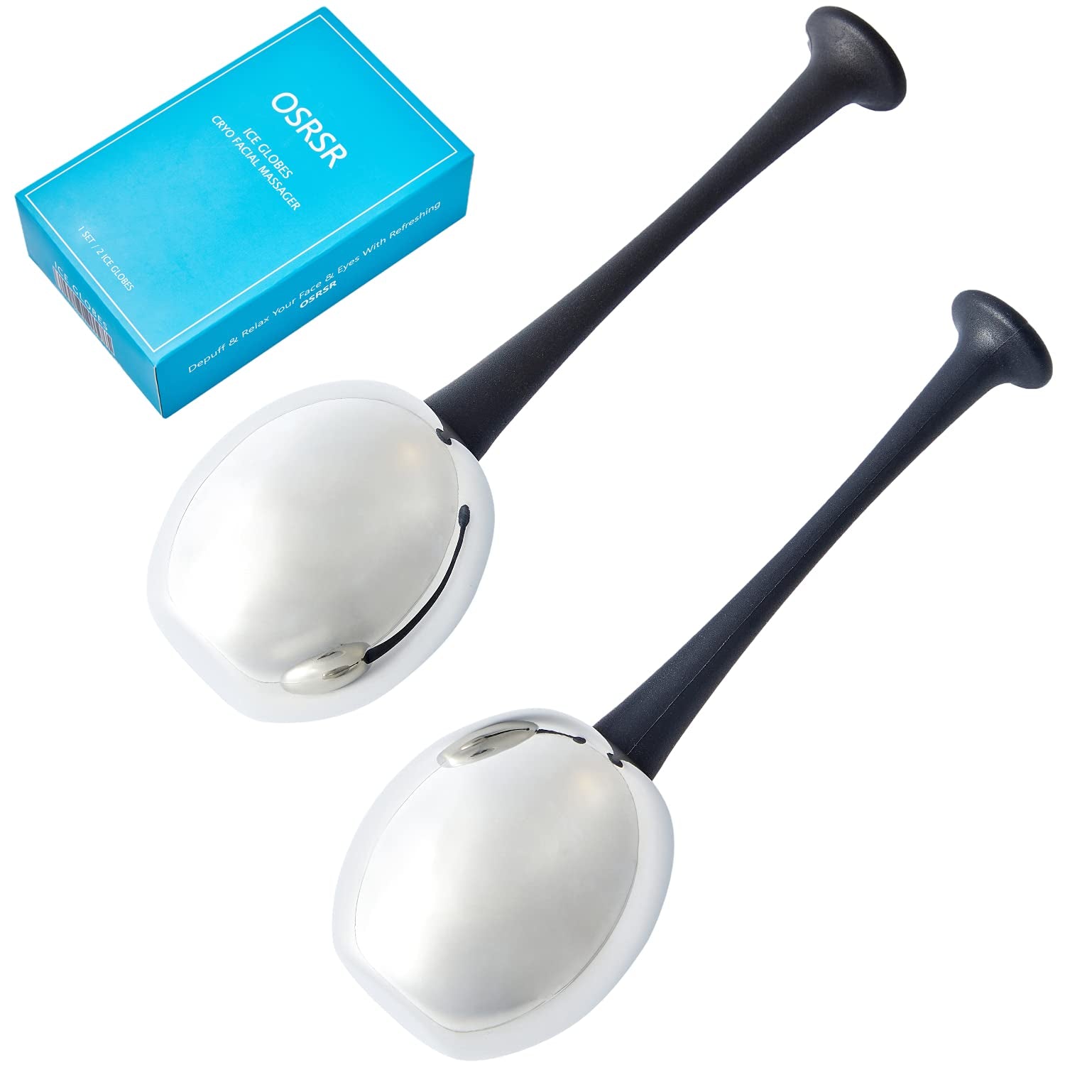 OSRSR Ice Globes Cryo Sticks Facial Massage Tools,Skin Care Unbreakable Stainless Steel Beauty Cold Roller for Face Eyes & Neck,Gifts for Women Mom Wife Girlfriend Health & Beauty > Personal Care > Cosmetics > Cosmetic Tools > Skin Care Tools OSRSR   
