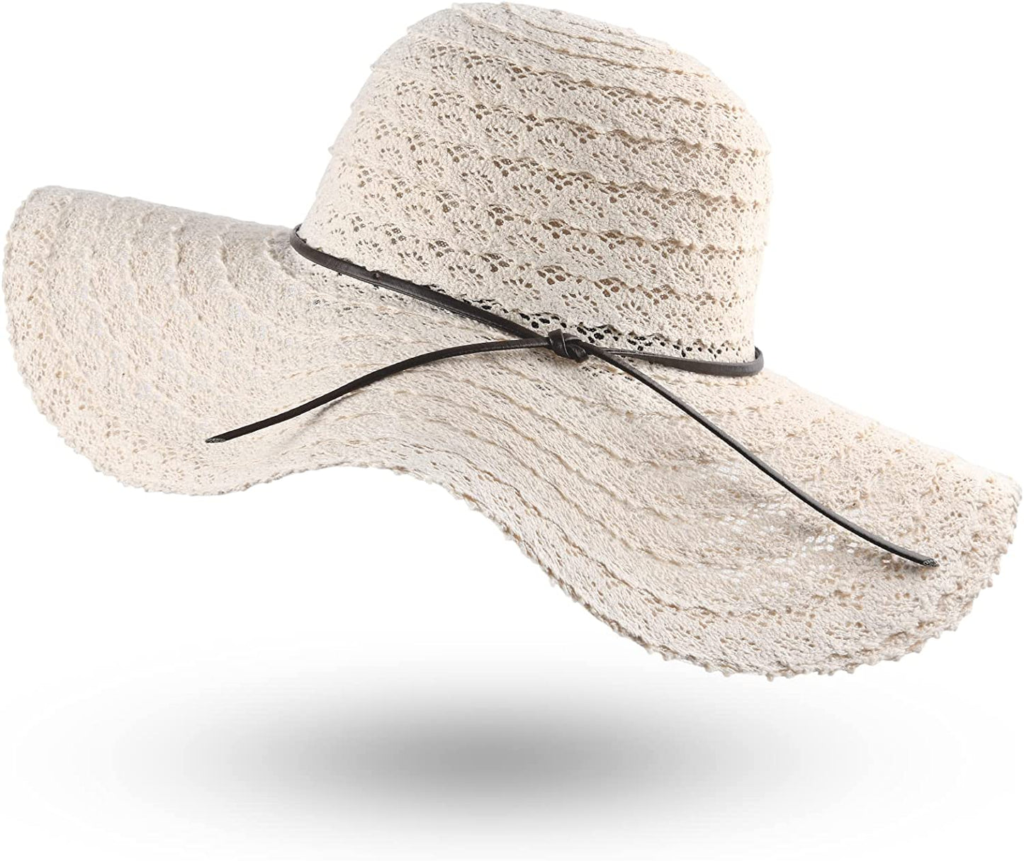 FURTALK Summer Beach Sun Hats for Women Wide Brim Foldable Floppy Travel Packable UPF Hat Apparel & Accessories > Clothing Accessories > Hats KYLIE MAX A-beige Medium 