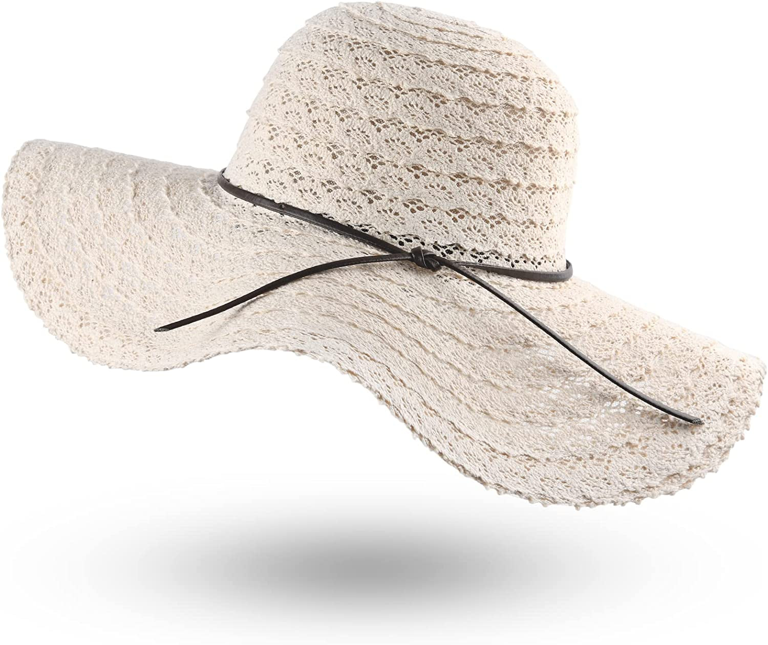 FURTALK Summer Beach Sun Hats for Women Wide Brim Foldable Floppy Travel Packable UPF Hat Apparel & Accessories > Clothing Accessories > Hats KYLIE MAX A-beige Medium 