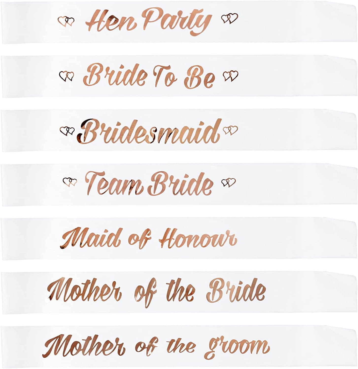 Lseeu 'Mother of the Bride' Bachelorette Party Sashes Rose Gold, Satin Sash Decor for Bride to Be Mother | Engagement Party Ideas Kit with Satin Sash, Supplies in Bridal Shower, Hen Party Accessories Apparel & Accessories > Clothing Accessories > Sashes Lseeu   