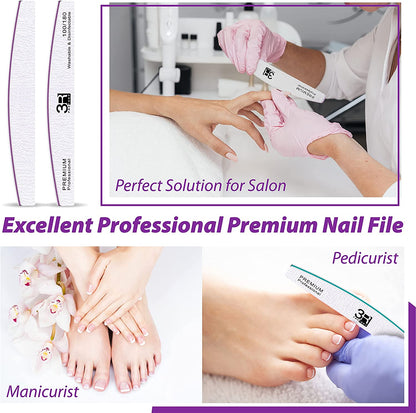 Nail Files - 3R Factory Acrylic Nail File 100/180, Nail Solution for Acrylic Nails, Acrylic Nail Remover, Professional Nail Salon Supplies, 2Pcs Each of Ergonomic Colors Design Border. (10Pcs Pack) Health & Beauty > Personal Care > Cosmetics > Cosmetic Tools > Nail Tools 3R Factory   