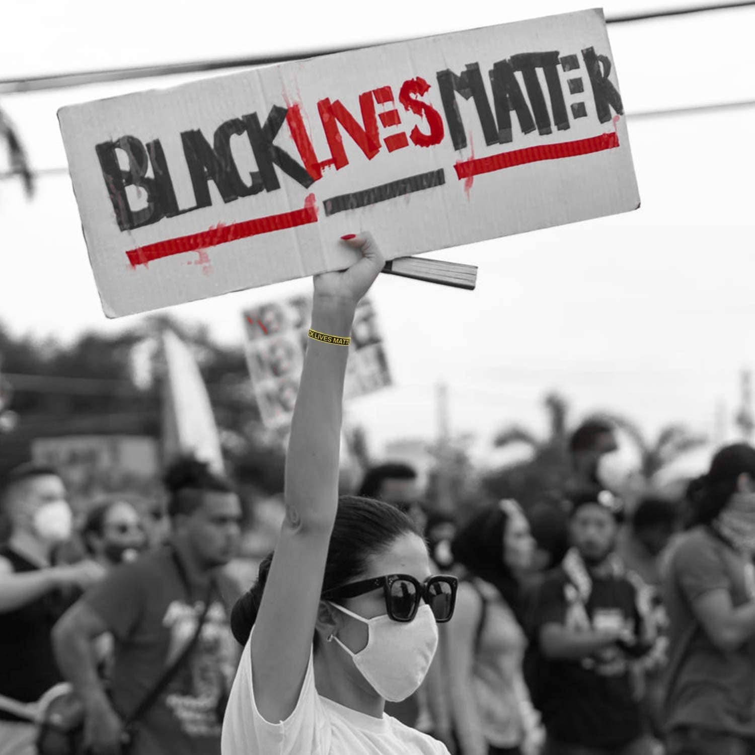 Black Lives Matter Bracelet Silicone Wristband Bracelets Black Rubber Bangle Bracelet 10 Pcs Apparel & Accessories > Jewelry > Bracelets Cooluckday   