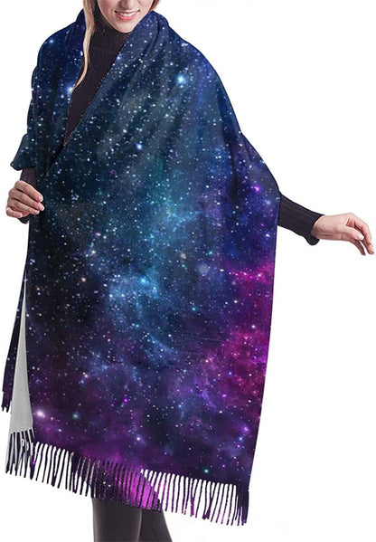 Scarf Shawl Hairless Naked Cats Sphynx Cats Scarf Fashion Tassels Long Soft Warm Luxurious Gift Scarf for Women Men Apparel & Accessories > Clothing Accessories > Scarves & Shawls qaxcdmky Colorful Starry Sky 3 One Size 