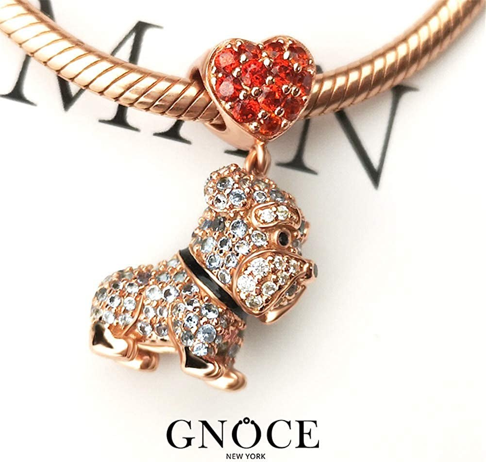 GNOCE Dog Charms 925 Sterling Silver Corgi Schnauzer Poodle Pendant Dangle Animal Beads Charms Fit All Bracelets & Necklaces Best Gift for Mom Friends Girls Who like Dogs Apparel & Accessories > Jewelry > Bracelets GNOCE   