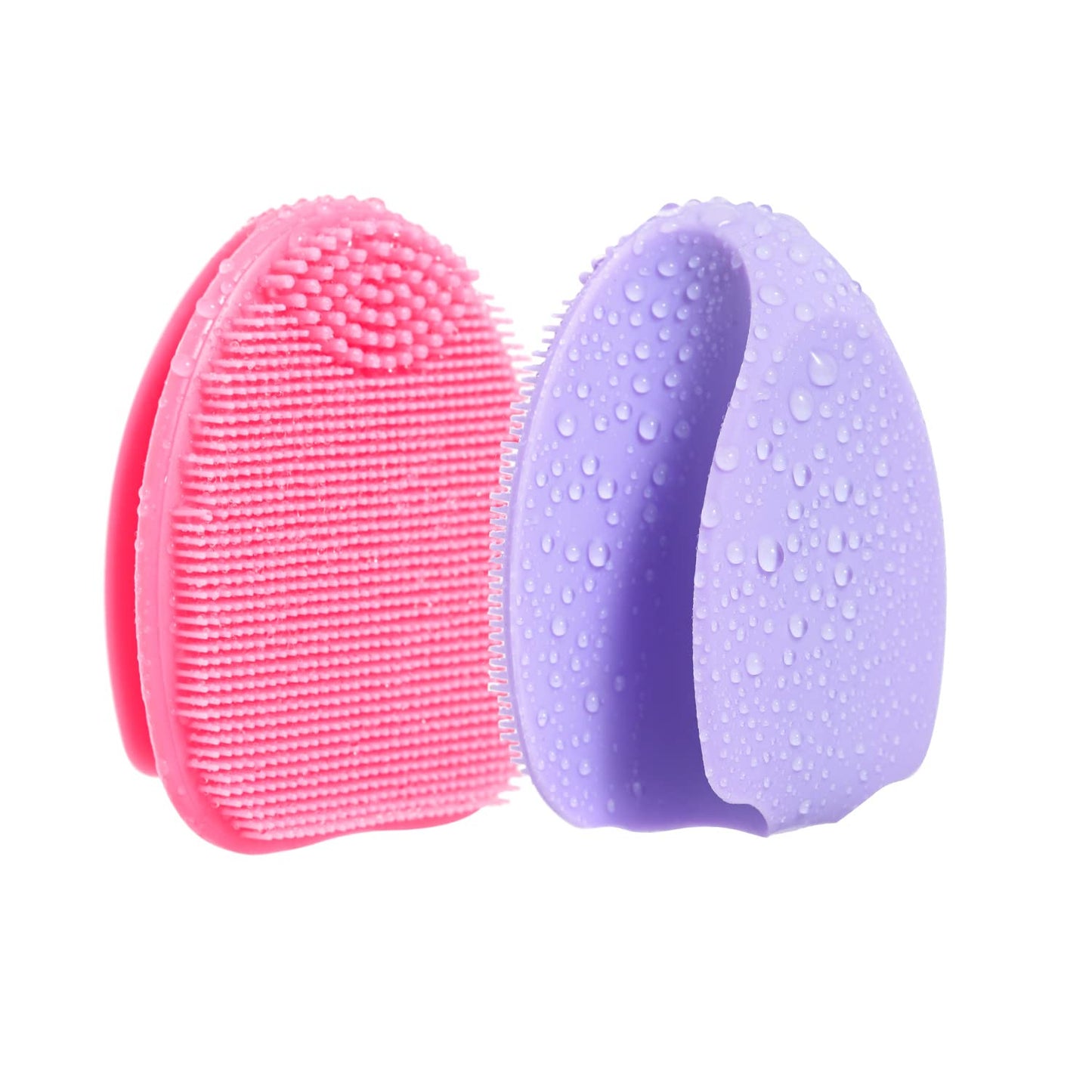 Face Scrubber,Soft Silicone Facial Cleansing Brush Wash Sponge Massage Pore Blackhead Removing Exfoliating Scrub for Sensitive Greasy Dry and All Kinds of Skin (Blue+Green) Health & Beauty > Personal Care > Cosmetics > Cosmetic Tools > Skin Care Tools REVEX Pink+purple  