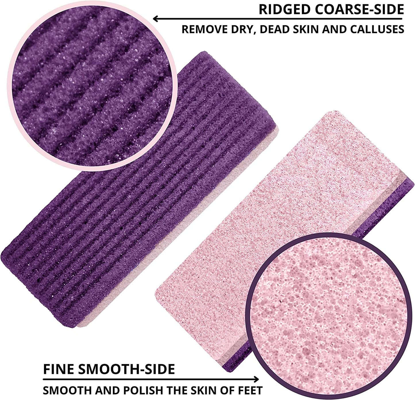 Love Natural Pumice Stone for Feet - Ultimate 2-In-1 Scrubber and Professional Exfoliating Rock for Feet Hands Body Care - Pumice Stone for Dead Skin & Callus Removal (Purple) Health & Beauty > Personal Care > Foot Care LOVE PUMICE   
