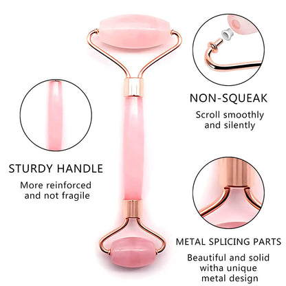 Jade Face Roller and Gua-Sha Set - Rose Quartz Gua Sha Massage Tools for anti Aging, Beauty Treatment,Guasha Jade Stone for Body,Face，The Best Gift Health & Beauty > Personal Care > Cosmetics > Cosmetic Tools > Skin Care Tools MidRunEd   