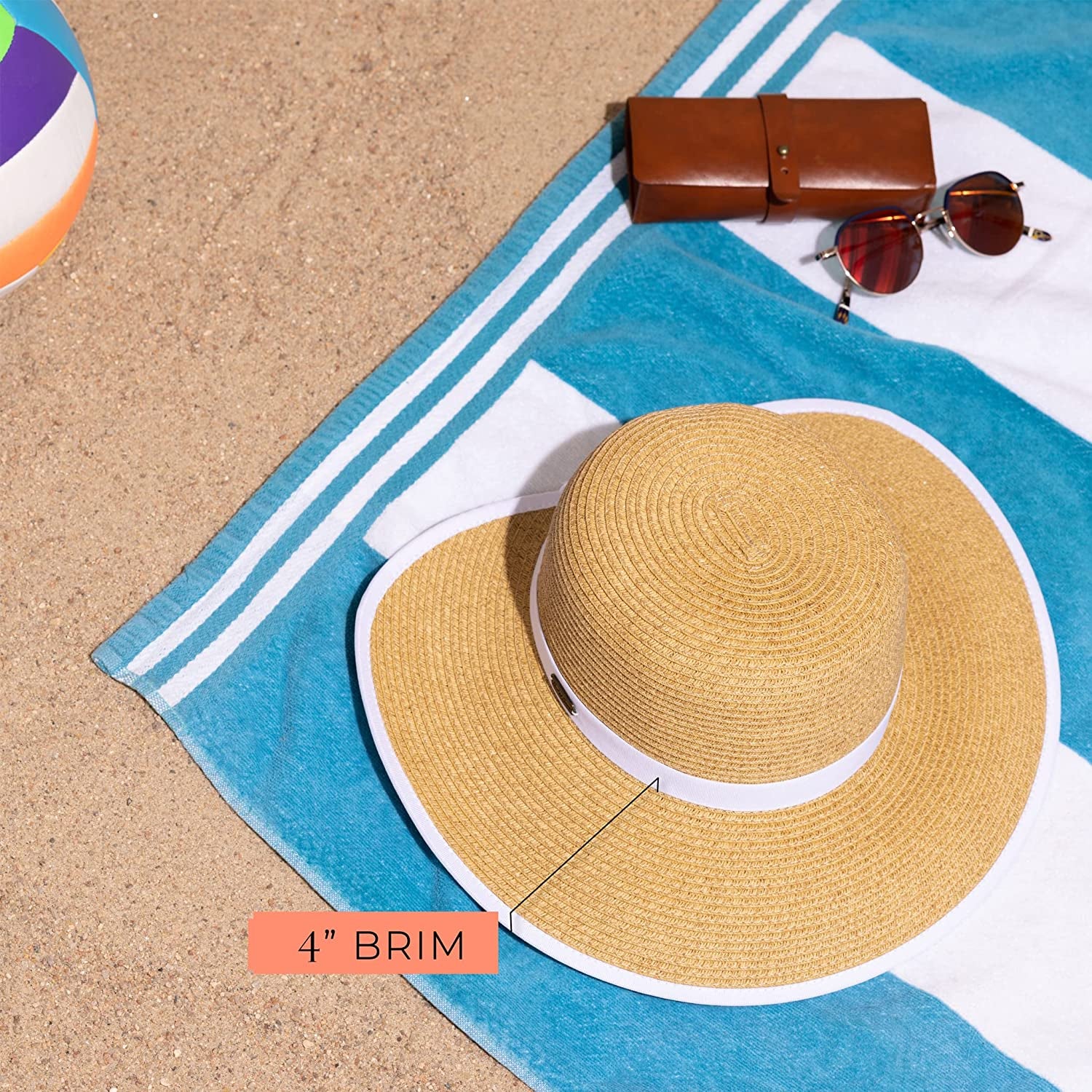 Sun 'N' Sand Women'S French Laundry Sun Hat - UPF 50+ - Backless, Foldable, and Packable 4” Brim Hat - One Size Apparel & Accessories > Clothing Accessories > Headwear Sun 'N' Sand   
