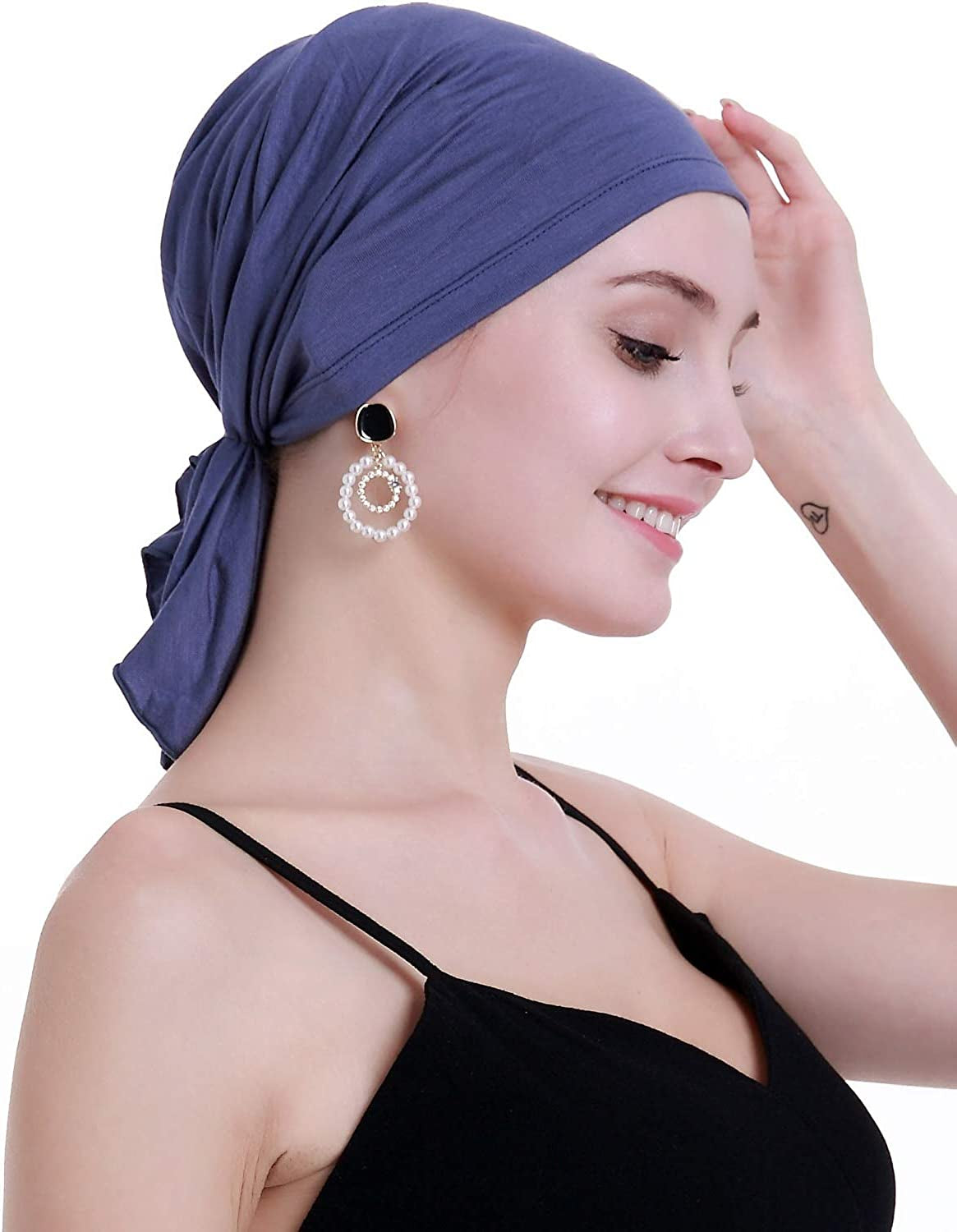 Osvyo Bamboo Chemo Headscarf for Women Hair Loss - Cancer Slip on Headwear Turbans Sealed Packaging  osvyo   