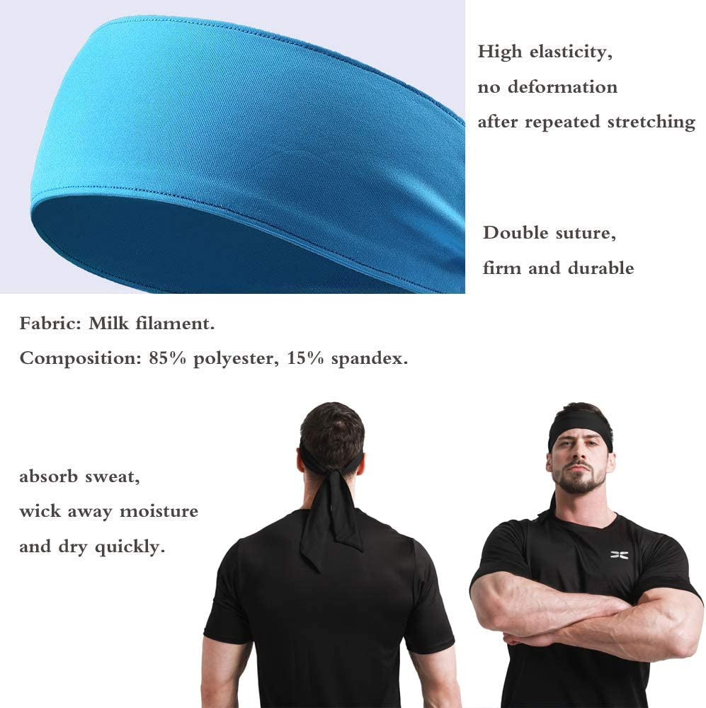 Sports Headband - Head Tie Tennis Tie Hairband - Sweatbands Headbands Wristbands Head Wrap - Ideal for Working Out,Tennis Apparel & Accessories > Clothing Accessories > Bandanas & Headties DEMIL   