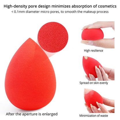 BEAKEY 5 Pcs Makeup Sponge Set, Foundation Blending Beauty Sponge, Flawless for Liquid, Cream, and Powder, Multi-Colored Makeup Sponges Health & Beauty > Personal Care > Cosmetics > Cosmetic Tools > Makeup Tools BEAKEY   