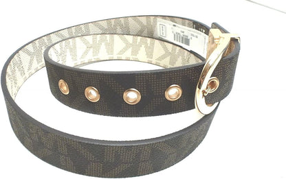 Michael Kors Women'S Mk Signature Monogram Logo Wide Belt Apparel & Accessories > Clothing Accessories > Belts Michael Kors   