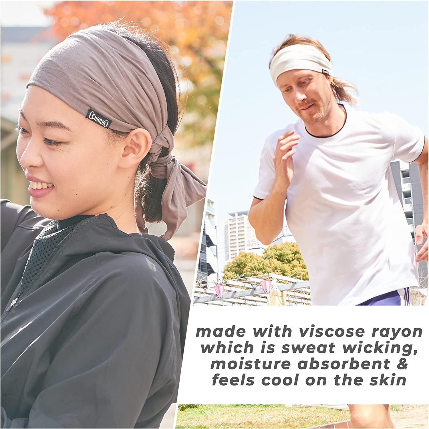 CHARM Japanese Headband Pirate Bandana - Men Ninja Head Wrap Women Hair Band Apparel & Accessories > Clothing Accessories > Bandanas & Headties Casualbox   