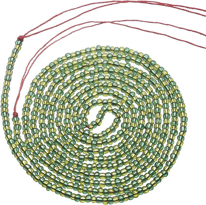 Taouzi Waist Beads for Women Colorful Beaded Body Chain Elastic String Waist Chain Beach Bikini Belly Chains Summer Jewelry for Women Girls Apparel & Accessories > Jewelry > Body Jewelry Taouzi Green02  