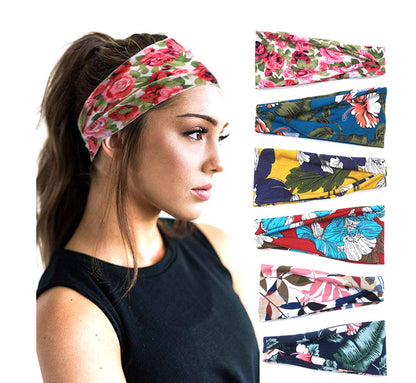 PLOVZ 6 Pack Women'S Yoga Running Headbands Sports Workout Hair Bands (Set 10) Apparel & Accessories > Clothing Accessories > Bandanas & Headties PLOVZ Set 2  