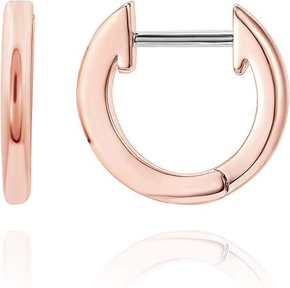 PAVOI 14K Gold Plated, Gold Vermeil, S925 Sterling Silver Cuff Earrings Huggie Stud | Small Hoop Earrings for Women Apparel & Accessories > Jewelry > Earrings PAVOI Rose Plated 