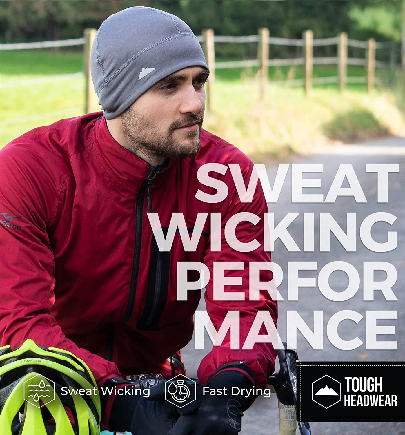 Skull Cap Helmet Liner Running Beanie - Winter Thermal under Helmet Cycling Head Hat - Ultimate Moisture Wicking Performance Apparel & Accessories > Clothing Accessories > Headwear Tough Headwear   